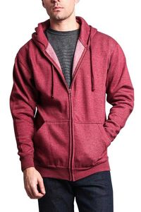 Sudadera con capucha y cremallera para hombre, transpirable, cortavientos, informal, estilo urbano, de poliéster y algodón, forro polar, con logo personalizado, capucha completa - Product Image 4