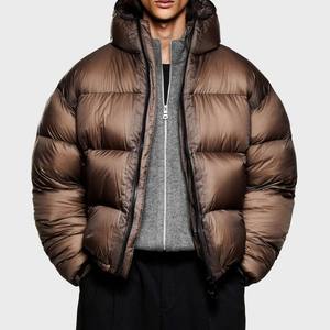 Veste d'hiver en toile imperméable à capuche de luxe de haute qualité, vente en gros d'usine, 100% nylon, personnalisable sur le devant - Product Image 4