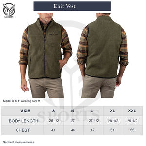 Chaqueta sin Mangas de Polar Personalizada para Fabricantes de Ropa, Chaleco de Polar Cálido de Invierno para Hombre, Talla Grande. - Product Image 6