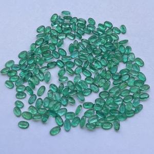 หินแซมเบียมรกตธรรมชาติสีเขียวเข้มขนาด4มม. 6มม. 8มม. พลอยเจียระไนทรงไข่อัญมณีอัญมณีอัญมณีอัญมณีอัญมณีอัญมณีเครื่องประดับใหม่ - Product Image 4