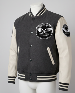 Chaqueta universitaria de lona de moda con cuello levantado Lana Premium Poliéster Transpirable Diseño a prueba de viento Aroma Soul International Logo - Product Image 3