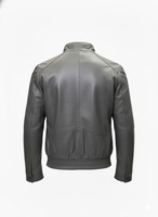 Blouson d'hiver en cuir imperméable pour homme, style bomber, coupe courte, grandes tailles et tailles plus