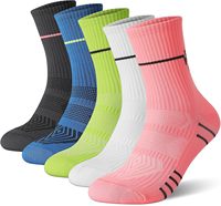 Chaussettes de sport respirantes en coton personnalisées OEM pour hommes et femmes, chaussettes de course à pied en maille ventilée