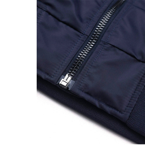 Chaqueta bomber informal con cremallera personalizada para hombre al por mayor, abrigo cortavientos OEM de lona de poliéster y nailon - Product Image 6