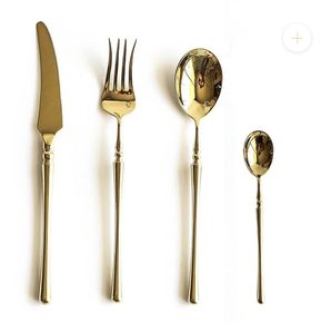 Elegante Juego de Cubiertos de Acero Inoxidable Sostenible con Acabado Mate para Comedores de Lujo Modernos y Bodas - Product Image 6