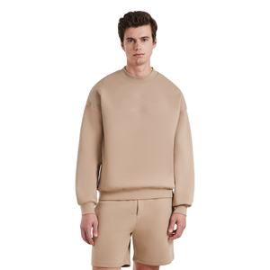 Conjunto Deportivo Moderno para Hombre, Sudadera de Cuello Redondo y Pantalones Jogger, 470 GSM, Algodón French Terry, Traje Casual para Fitness, Marca Privada OEM - Product Image 5