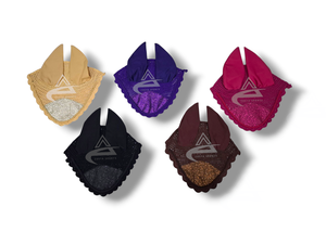 Elegantes gorros de oreja de caballo con purpurina púrpura, velos de mosca, producto ecuestre con lazo para el cuidado de los caballos - Product Image 6