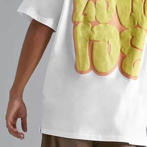 T-shirt homme imprimé en relief 100 % coton, style tendance, coupe ample, prix de gros, nouvelle collection - Product Image 6