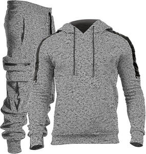 Sudadera con capucha para hombre Unisex 100% algodón Jogging para hombre chándal transpirable personalizado para hombre conjunto de Sudadera con capucha de gran tamaño logotipo estampado en blanco de talla grande - Product Image 1