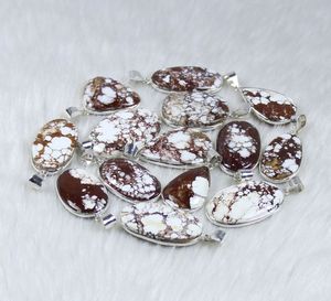 Colgante de piedras preciosas de jaspe de caballo salvaje Natural superior, ajuste de bisel Chapado en plata bohemio, collar con abalorio pulido a mano, regalo para mujer - Product Image 3