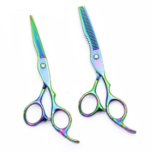 Ciseaux de coiffeur multicolores Fabricant OEM Outils professionnels Ciseaux professionnels pour la coupe de cheveux et l'amincissement Ensemble Fournisseur - Product Image 5