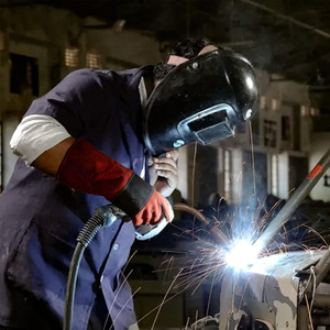 Premium Quality Cowhide Split Leather Welding <b>Gloves</b> Full <b>Finger</b> Palm Heavy Duty Flame Resistant Hand Safety Construction <b>Gloves</b> - Product Image 2