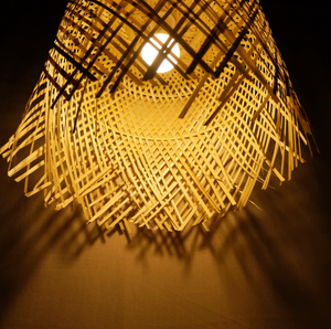 Lámpara de mesita de noche de bambú moderna-Luz de escritorio LED con estilo vietnamita para iluminación decorativa interior - Product Image 4