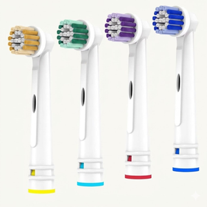 Repuestos de cabezales de cepillo de dientes redondos con forma de pétalo para cepillos eléctricos Oral-B, venta al por mayor, fábrica OEM - Product Image 1