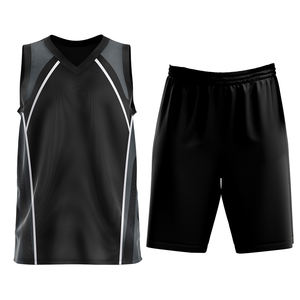 Ensemble uniforme ensembles de vêtements de l'équipe 100% kits de basket-ball en polyester ensembles de vêtements de l'équipe respirants personnalisés pour la saison de basket-ball d'été - Product Image 1