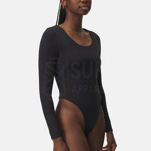 Combinaison moulante pour femme, en tissu extensible doux, élégante, confortable, tenue une pièce, décontractée au quotidien, séchage rapide - Product Image 2