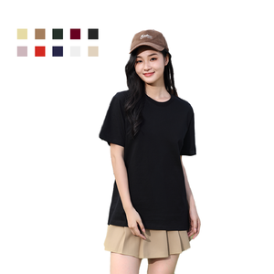 เสื้อยืดคอกลมสำหรับผู้ชายเสื้อยืดโลโก้ปรับเปลี่ยนได้บาง230กรัมต้านจุลชีพ - Product Image 3