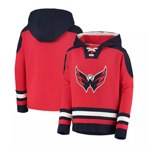 Men's Custom Ice Hockey High Quality Custom logo Ice Hockey Hoodies With <b>Lace</b> Sublimated Polyester Ice Hoodies - Product Image 5