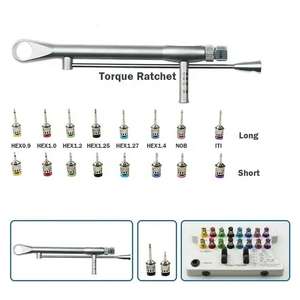 High Quality 16-Piece Stainless Steel Dental Implant <b>Screw</b> Kit Professional Manual <b>Torque</b> Wrench MOL Certified Dental - Product Image 6