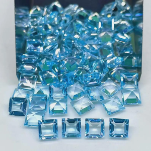 Topacio Azul Cielo Natural de Calidad AAA, Facetado Cuadrado de 7x7 mm, Gema Suelta para Fabricación de Joyas, Venta al por Mayor - Product Image 6