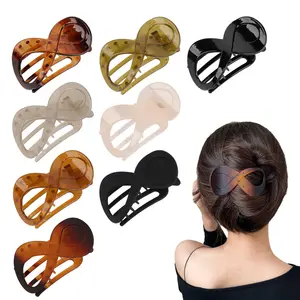 French Small Concord Curved Hair Claw Clips Side Slid Flat Hair Clips No Slip Strong Hold Duck Clips Hair Accessories for Women