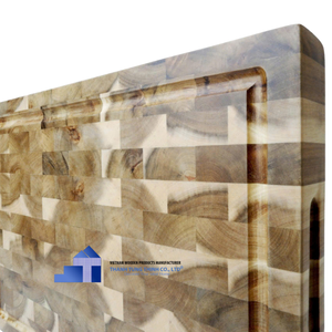 Tablas de cortar de madera de acacia Natural más vendidas Tablas de cortar de madera para utensilios de cocina al por mayor Hecho en Vietnam - Product Image 2