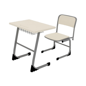 Elina โต๊ะนักเรียนเดี่ยวดีไซน์ทันสมัยพร้อมชิ้นส่วนโลหะทนทานเสื้อไม้อัดความหนาแน่นสูงของ Wersalit สำหรับโรงเรียน - Product Image 3