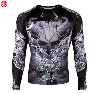 Rashguard unisexe à manches longues de haute qualité, 100 % polyester, anti-UV, 220 g, fabrication sur mesure, fournisseur performant - Product Image 5