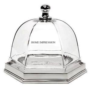 จานใส่เนยทำด้วยมือทันสมัยพร้อมฝาแก้วทำจากอลูมิเนียมออกแบบได้ตามต้องการ - Product Image 4