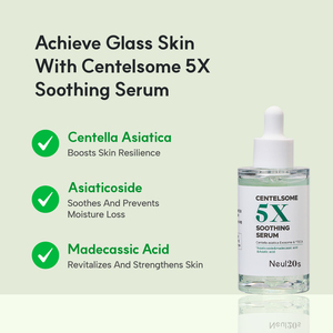 Neul20s Centella 5X Soothing Serum 50ml Skin Barrier Repair Ampoule Korean Skin Care Hydrating Moisturizer Firming <b>Brightening</b> - Product Image 4