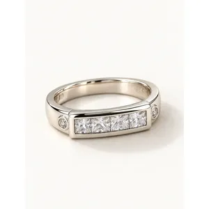 Rose Gold Plated <b>Princess</b> Cut CZ Ring Romantic Fashionable Copper <b>Jewelry</b> - Product Image 1
