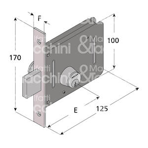 CIERRE MORTICE de 2 vueltas Cilindro fijo - Product Image 1