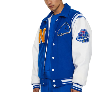 Chaqueta Universitaria de Béisbol Personalizada con Foto de Camuflaje para Hombre, con Apliques de Chenilla, Cortavientos, Transpirable para Invierno - Product Image 4