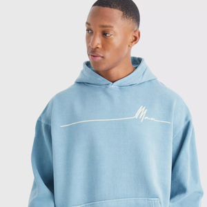 2025 New Custom <b>Men's</b> High Quality Vintage Oversized Pullover Hoodie Embroidered Hooded <b>Clothing</b> for Winter - Product Image 4