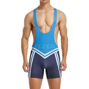 Fezco Industries FI-2006 OEM Customized 100% Polyester Breathable Plus Size Wrestling <b>Bib</b> New Design Sportswear Singlet 220g - Product Image 6