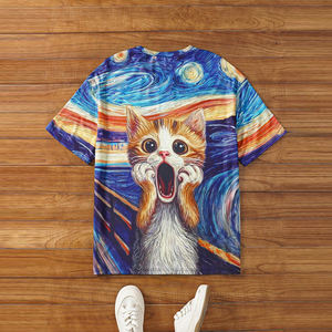 Camiseta de Punto Sublimada Transpirable Personalizada, Fabricación OEM, Marca Privada, Ropa Urbana de Secado Rápido, 100% Poliéster, Suave y Cómoda - Product Image 2