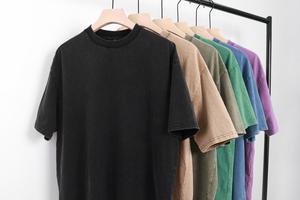 T-shirt pour homme de haute qualité, 100% coton, délavé, logo vintage personnalisé, surdimensionné, délavé à l'acide - Product Image 2