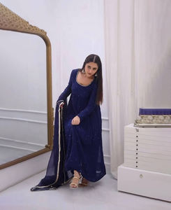 Latest Indian Pakistani Traditional Wear Party Fashionable Designer Full Sleeve Beautiful Casual <b>Women's</b> Suit <b>Dress</b> - Product Image 1