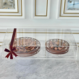 Vente en gros de luxueux plateaux de service en bois incrustés de nacre pour le chocolat design Ramadan pour les vacances arabes du Vietnam - Product Image 3