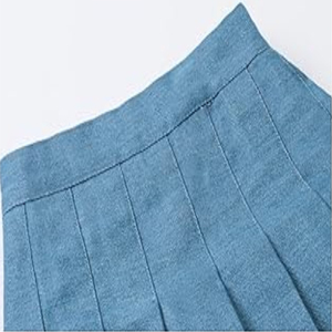 Faldas de mujer de cintura alta Faldas de mezclilla largas desgastadas de moda con bolsillo Hecho en Pakistán para la venta - Product Image 3