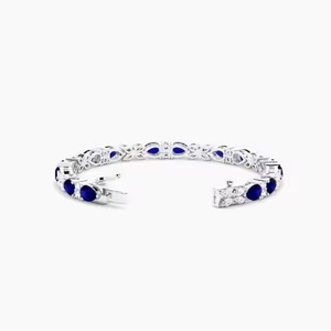14K Round Cut Diamond Bracelet Moissanite Lab Created Solid Gold Jewelry for Birthday Gift - Product Image 3