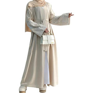 Cárdigan de caftán de manga bordada islámica modesta para mujer, vestido Maxi de Dubái para vestido informal de oración musulmana Eid Ramadan Abaya - Product Image 2