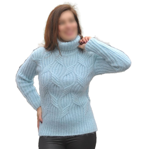 Suéter sólido de mezcla de lana Premium para mujer, aspecto elegante antiarrugas para reuniones de negocios, ropa informal, moda de invierno diaria - Product Image 4