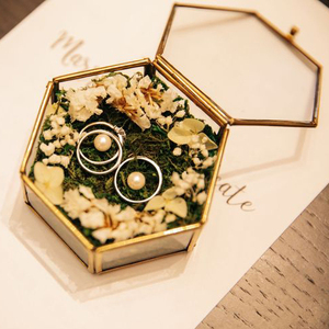 ดอกไม้ตกแต่งชุบทองหรูหรารูปทรงที่ไม่ซ้ำกันตกแต่งบ้านกล่องเสิร์ฟเครื่องประดับกล่องออกแบบใหม่ตกแต่งบ้านแฟนซี - Product Image 3