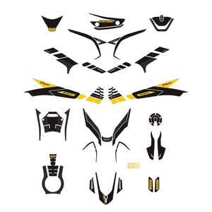 Kit Adesivi Protettivi 3D Gialli su Misura per Scooter, Compatibili con Yamaha Tmax 560 2022-23, Adesivi Decorativi per Moto - Product Image 1