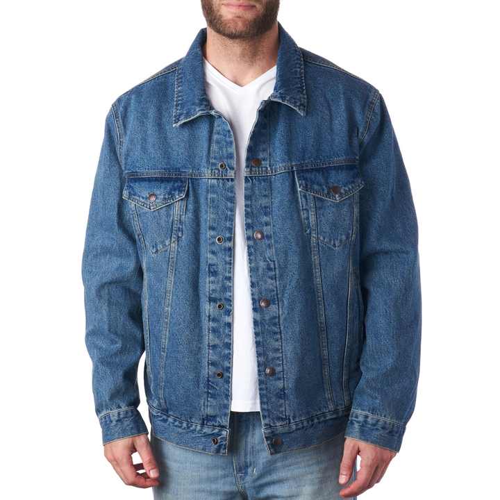 Men's Classic Denim Jacket Casual Button up Jean Trucker Coat Wholesale and Customize Denim Jacket