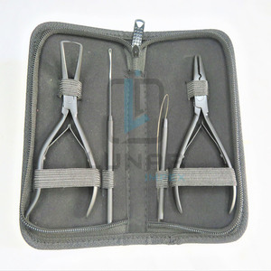 Kit de herramientas de extensión de cabello, en Color negro mate, alicates de extensión de cabello, bucle de alambre y gancho - Product Image 3