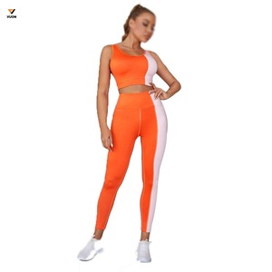 ชุดกีฬาสำหรับผู้หญิงชุดออกกำลังกายแบบมีสไตล์บราเลกกิ้งยาว2ชิ้น - Product Image 1