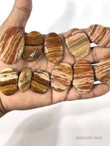 พลอยแจสเปอร์แดงธรรมชาติทรงหลวมแบบคาโบชอง รูปทรงและขนาดคละ 20 ถึง 30 มม. ประมาณ ขายส่งจำนวนมาก - Product Image 5