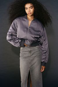 Chaqueta bomber de mujer a la última moda a precio de mayorista, tela cómoda, ropa para exteriores, chaqueta bomber con cremallera para mujer. - Product Image 2